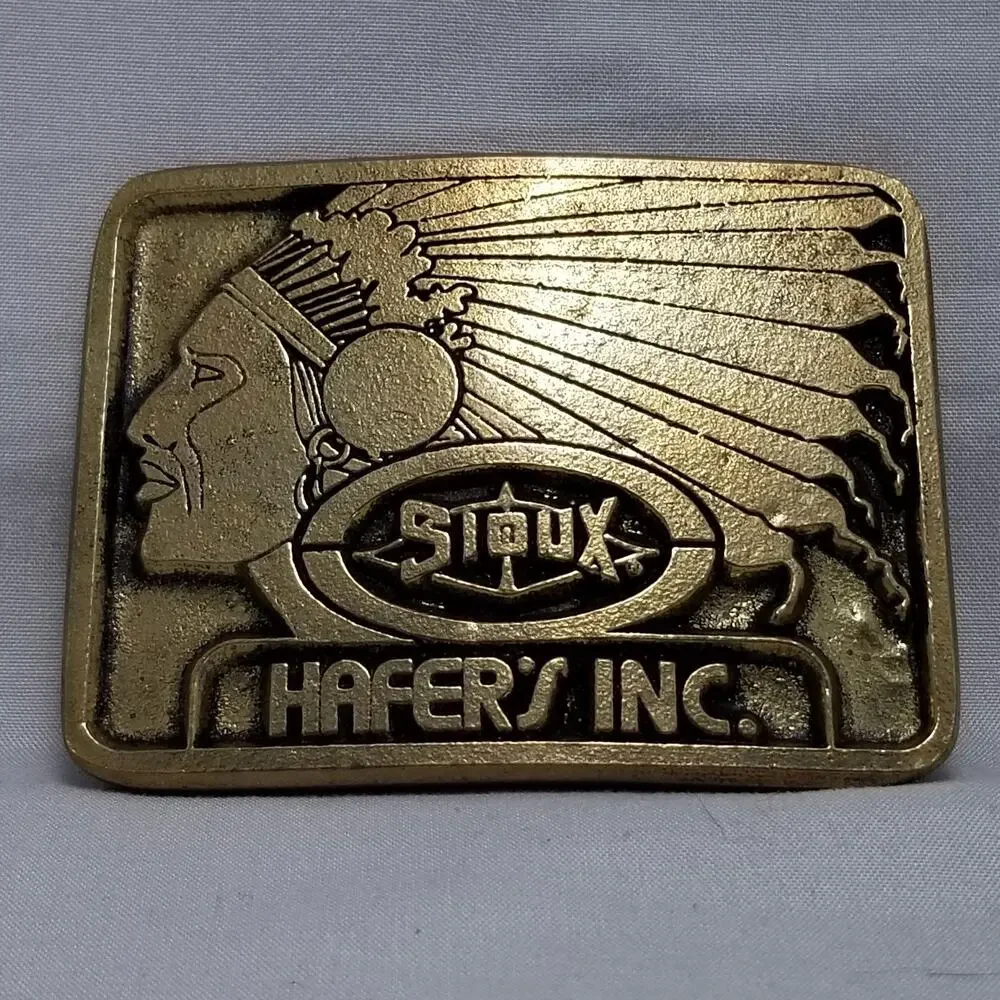 Belt Buckle Sioux Souix Hafer's Inc. Native American Indian Chief Limited Editio